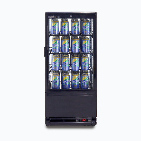 Bromic Flat Glass 78L LED Countertop Beverage Chiller - CT0080G4B